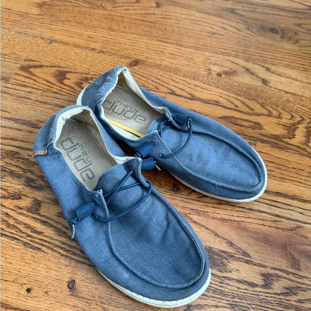 Hey Dude Women's Canvas Slip-On Loafers in Blue